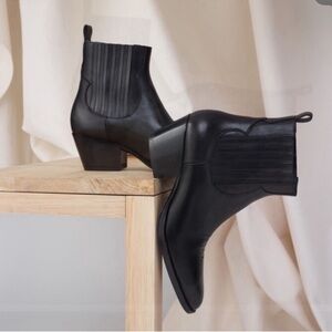 Maje Farwest Leather Cowboy Western Boots